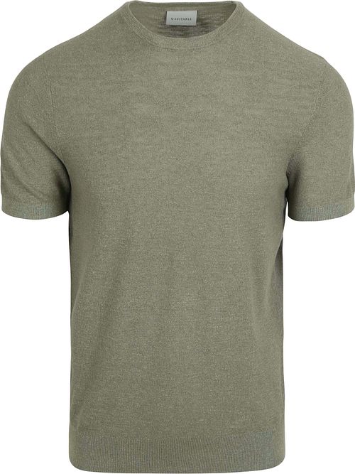 Suitable Piqué T-shirt i Linned Grøn Product