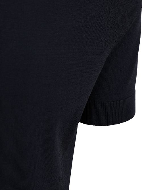 Suitable Strikket Halvglidelås Pologenser Dan Marineblå Product / Detail