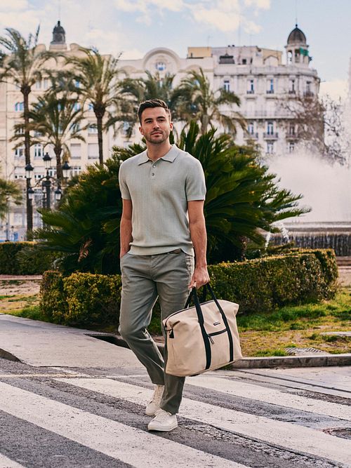 Suitable Strikket Jacquard Polo Lysegrønn Model / Sfeerbeeld