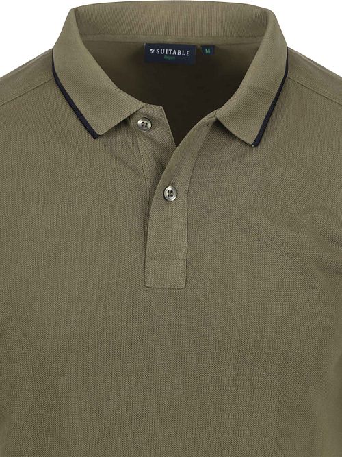 Suitable Respect Polo Shirt Tip Ferry Olive Green Product / Detail