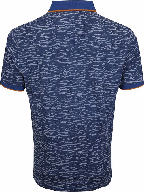 Suitable Camouflage Polo Shirt Indigo Product / Achterkant