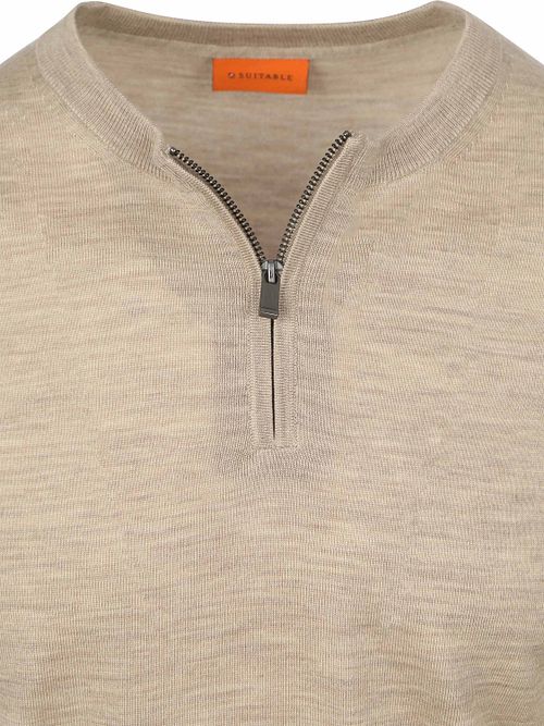 Suitable Crew Zip Merino Sand Product / Detail