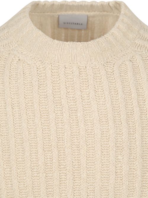 Suitable Pull-over Laine Boiled Ecru Product / Detail