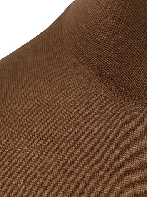 Suitable Pull Col Roulé Merino Camel Product / Detail