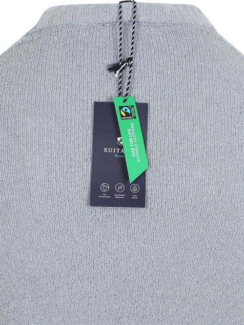 Suitable Pull-over Bouclé Bleu Product / Achterkant