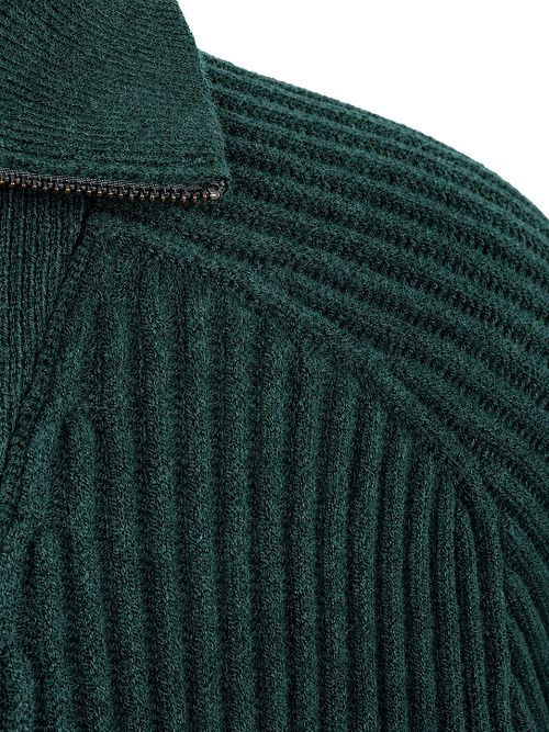 Suitable Half Zip Pullover Sailor Wool Blend Dunkelgrün