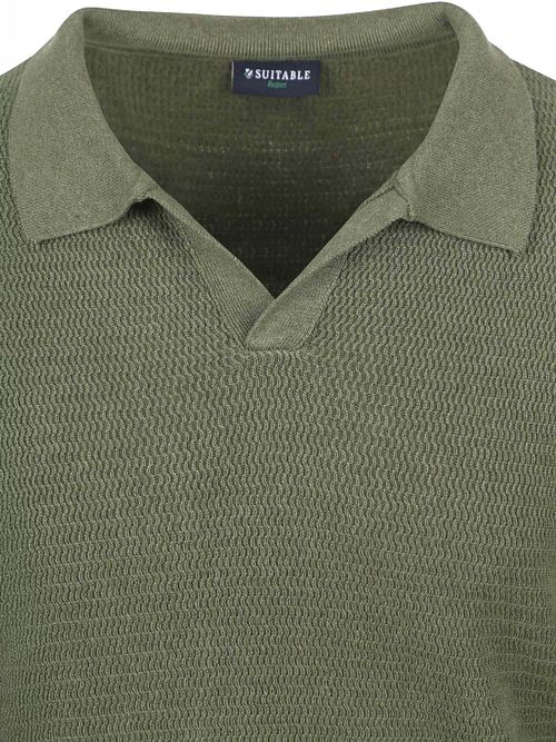 Suitable Pullover Riva Structure Melange Grün Product / Detail
