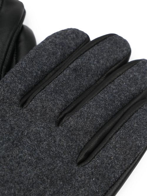 Rękawiczki Suitable z wełny i skóry w kolorze antracytowo-czarnym Product / Detail