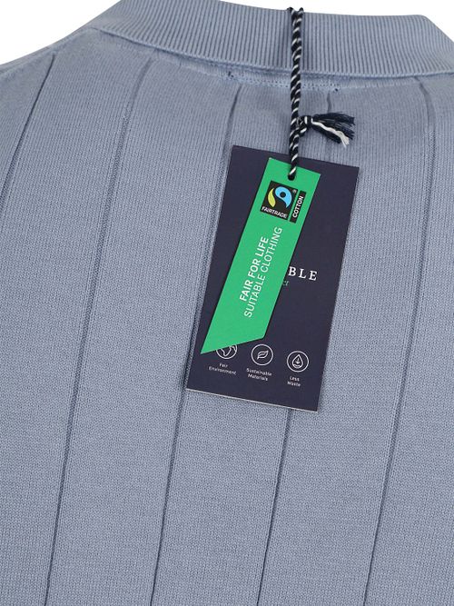 Suitable Respect Polo Shirt Drop Needle Steel Blue Product / Detail