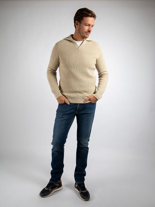 Suitable Riva Knit Jersey Ecru Model / Voorkant