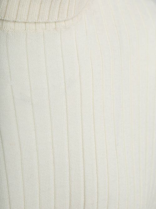 Suitable Rullekrave Rib Merino Off White Product / Detail