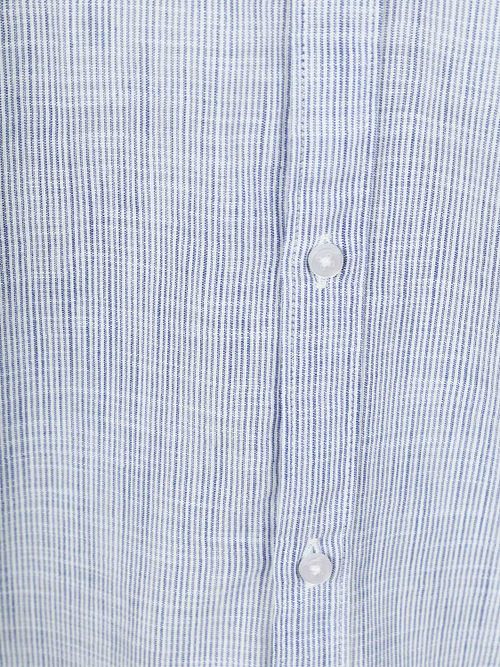 Suitable Skjorte i Bomull Slub Stripe Blå Product / Detail