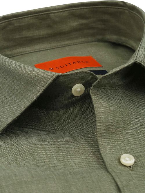 Suitable Skjorte Lin Grønn Product / Detail