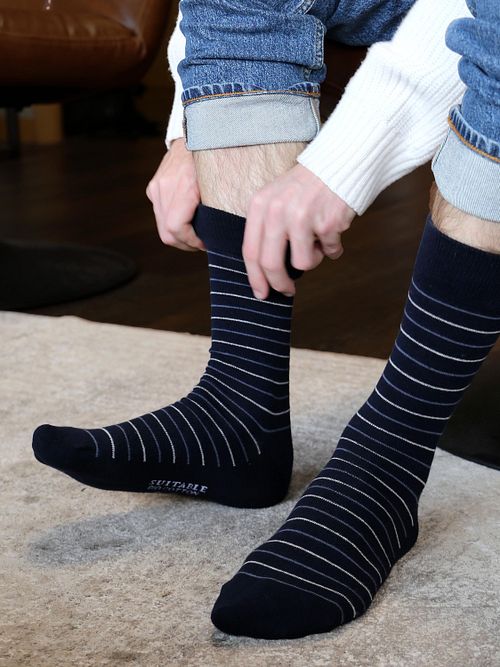 Suitable Socken 3-Pack Druck Navy Model / Sfeerbeeld