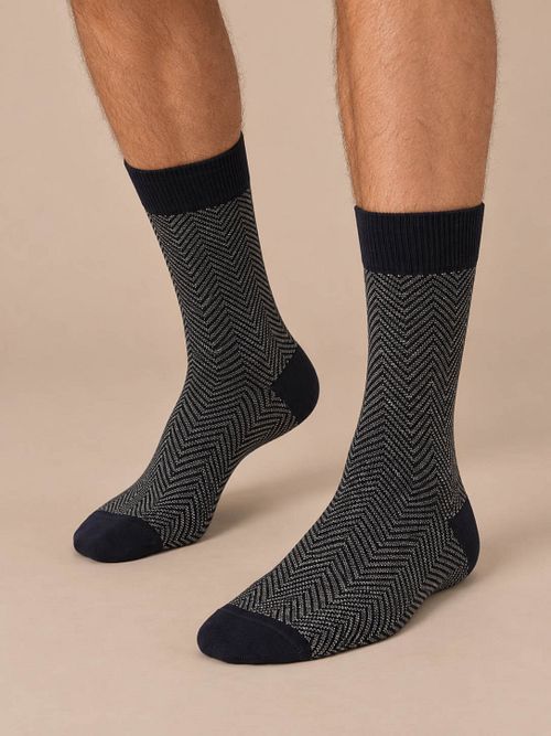 Suitable Sokken 3-Pack Print Navy Multicolour