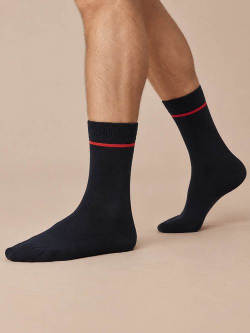 Suitable Sokker 3-Pakning med Trykk Marineblå Multicolour Model / Voorkant
