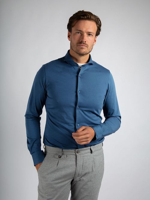 Suitable Sorona Skjorta Denim Blå Model / Voorkant