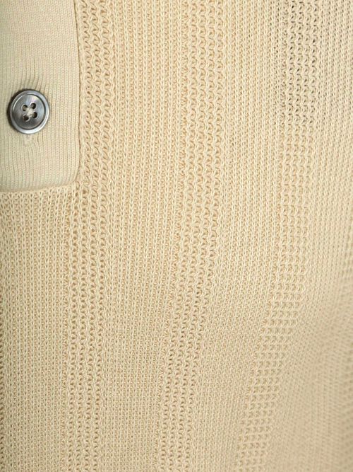 Suitable Strikket Jacquard Polo Sand Product / Detail