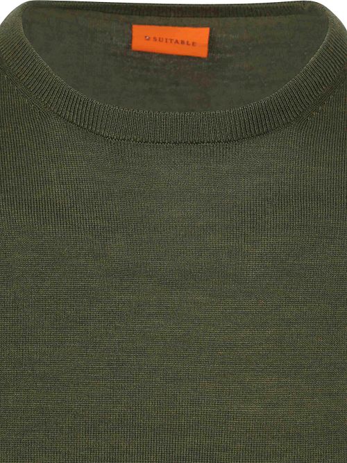 Suitable Merino Pullover Military Green Product / Detail