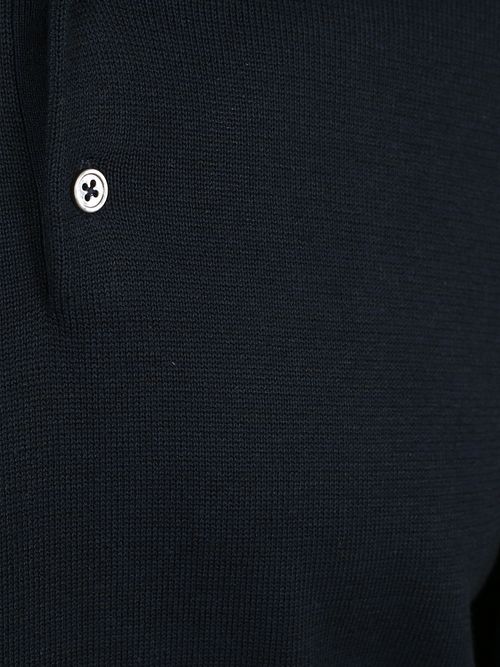 Koszulka polo Suitable Flat Knit z długim rękawem granatowa Product / Detail