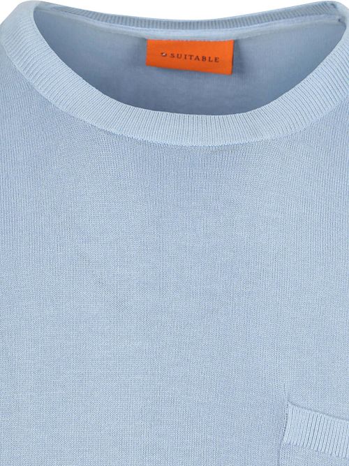 Suitable Strikket-shirt Lomme Kompakt Lyseblå Product / Detail