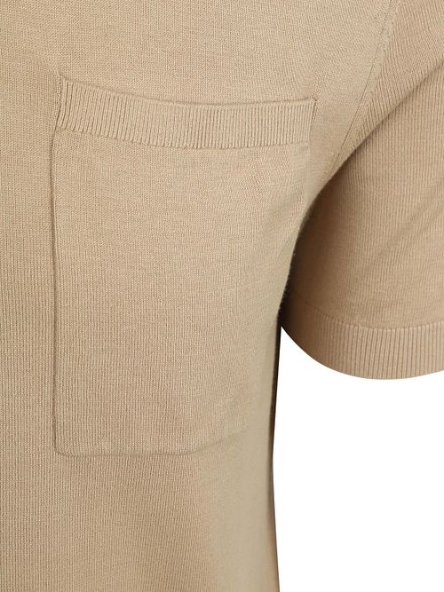 Suitable Strikket-shirt Lomme Kompakt Taupe Product / Detail