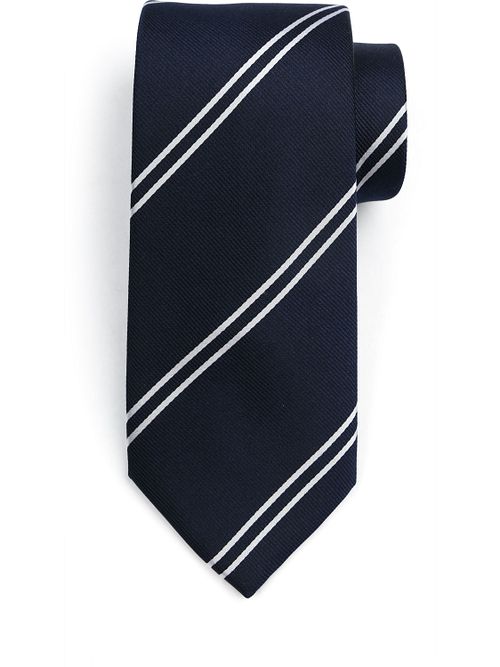 Suitable Tie Silk Double Stripe Navy Product