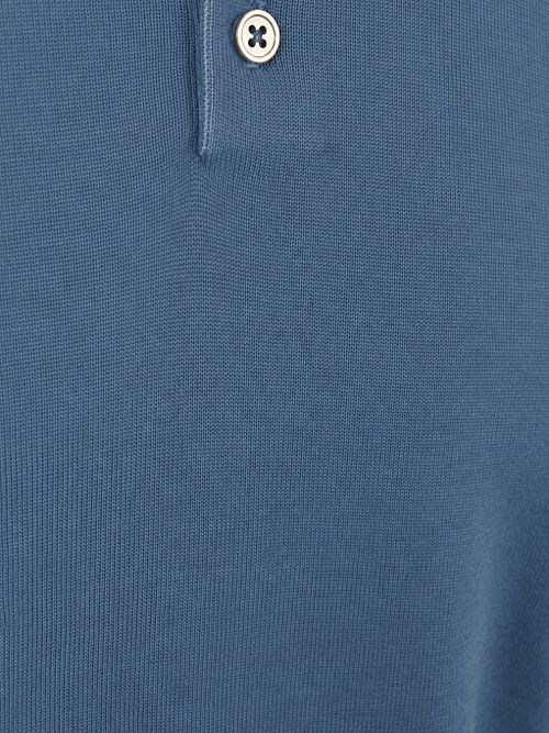 Suitable Compact Cotton poloshirt Denim Blå Product / Detail