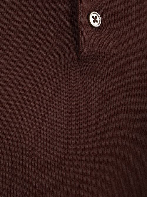 Suitable Compact Cotton poloshirt Burgundy Product / Detail