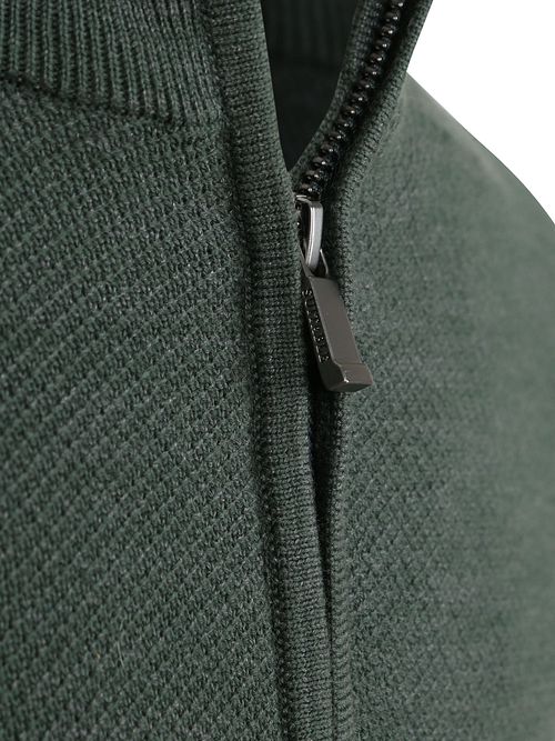 Suitable Pine Knit Half Zip Trui Groen Product / Detail