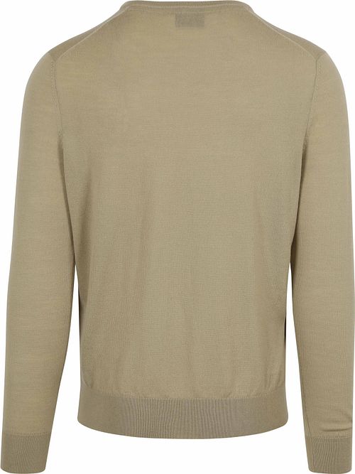 Suitable Merino Pullover V-Hals Lichtgroen Product / Achterkant