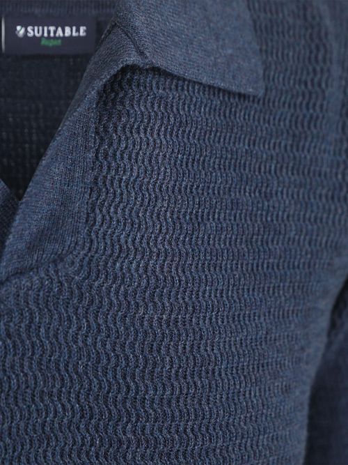 Suitable Trui Riva Structure Melange Navy Product / Detail