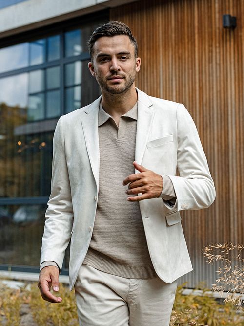 Suitable Veste de Costume Pasetta Ecru Model / Voorkant