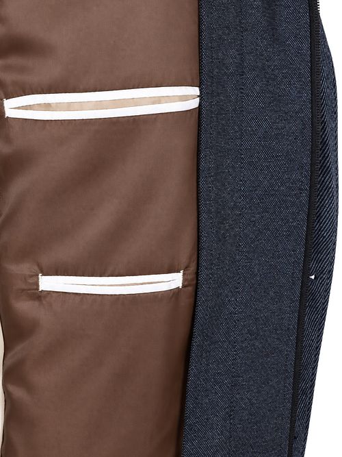 Suitable Veste Lommer Twill Inlay Marine
