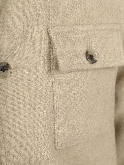 Suitable Skjortejakke i ullblanding Beige Product / Detail