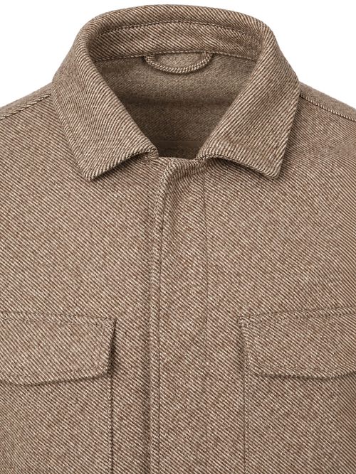 Suitable Hemdjacke Twill Beige
