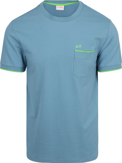 Sun68 T-Shirt Piqué Fluo Blu Product
