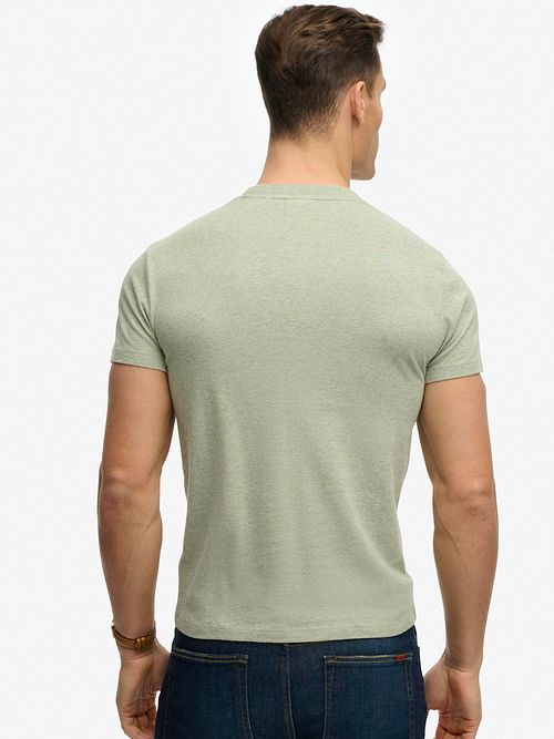 Superdry Essential Camiseta Melange Groen Model / Achterkant