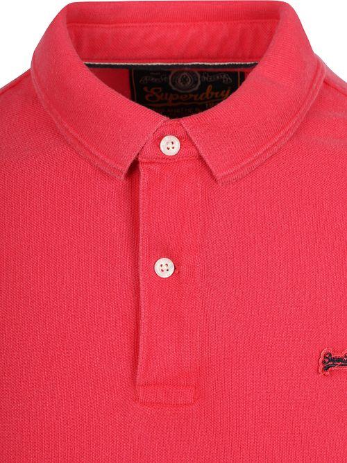 Superdry Classic Pique Polo Raspberry Pink Product / Detail