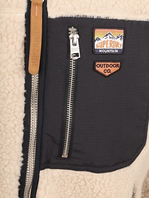 Superdry Fleecejakke Vintage Retro Ecru Product / Detail