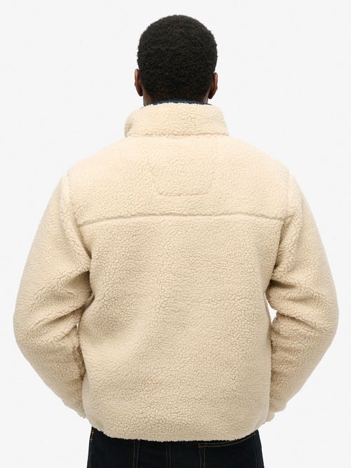 Superdry Fleecejakke Vintage Retro Ecru Model / Achterkant