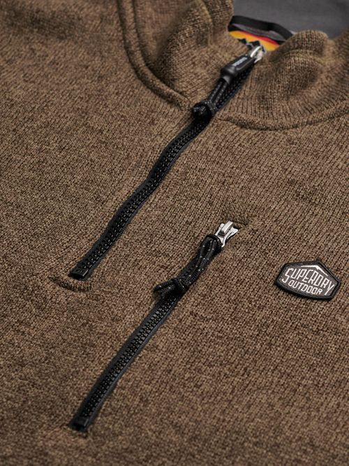 Superdry Half Zip Genser Fleece Olivengrønn Product / Detail