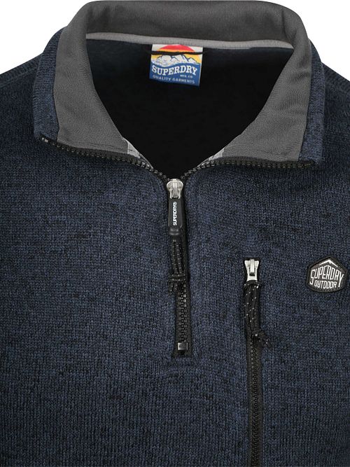 Superdry Half Zip Pullover Fleece Marineblå Product / Detail