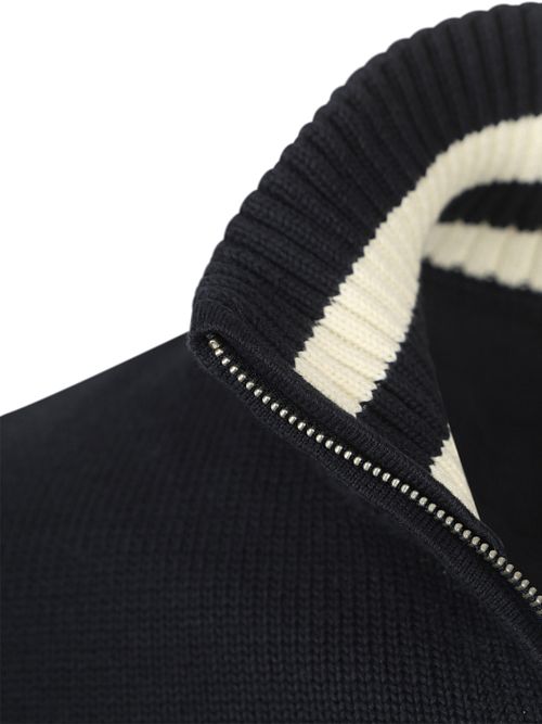 Superdry Halv Zip Trøje i Marineblå Product / Detail