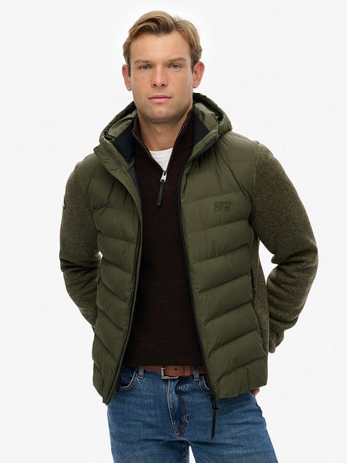 Superdry Hettegenser Jakke Oliven Model / Voorkant