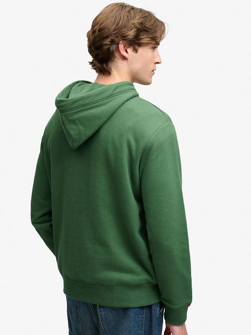 Superdry Hoodie Logo Essential Rich Boston Green Model / Achterkant