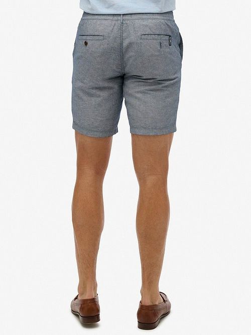 Superdry Kort Linned Mørkeblå Striber Model / Achterkant