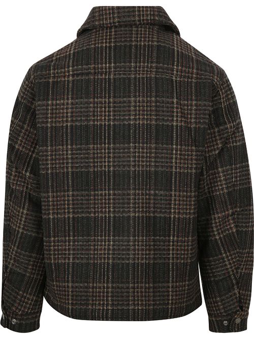 Superdry Overshirt Wool Blend Ruit Bruin Product / Achterkant