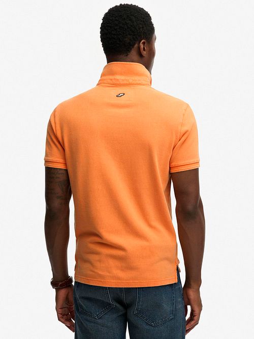 Superdry Polo Pique Klassisk Oransje Model / Achterkant