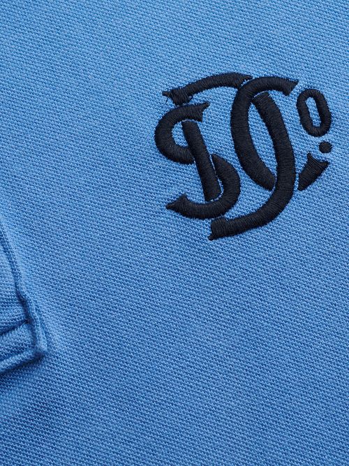 Superdry Polo Piqué Monogram Blauw Product / Detail